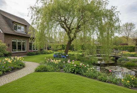 Hoe groot wordt een treurwilg? Hoogte, breedte en groeisnelheid