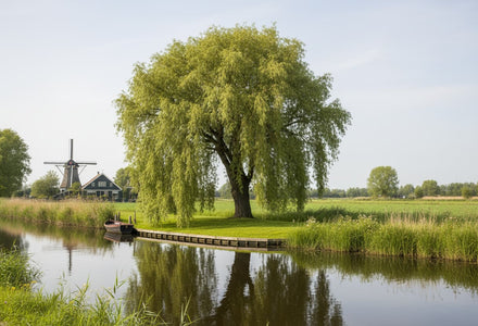 Treurwilg langs waterkant